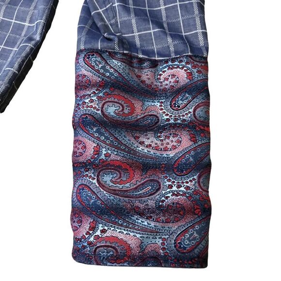 Angelino for Bermuda Buttons Pattern Down Long Sleeve Collar Men's Shirt Sz XL - Picture 4 of 14